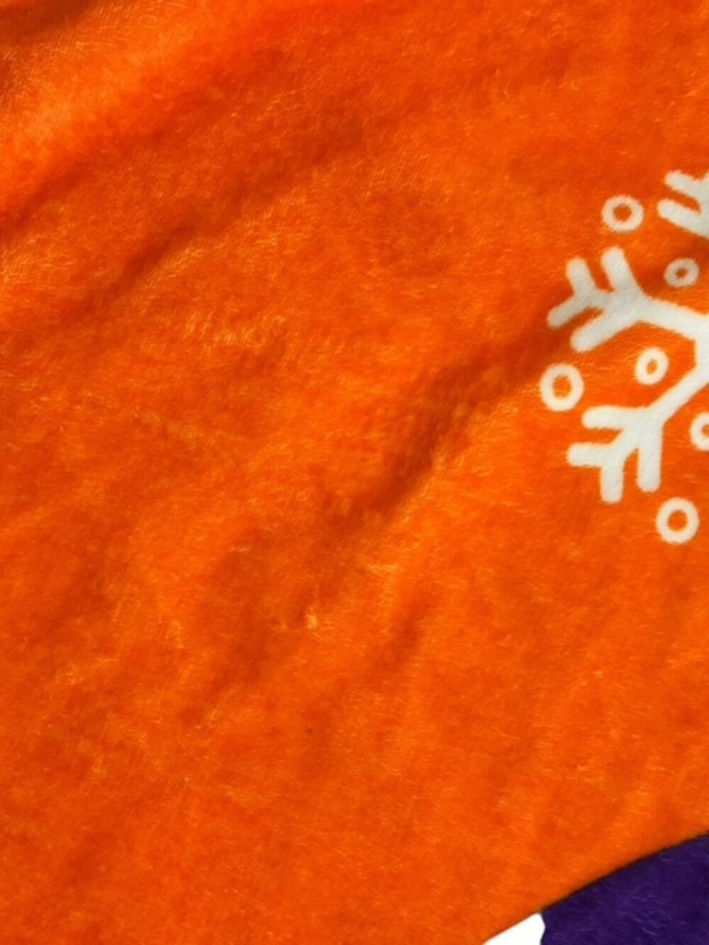 Clemson Tigers NCAA Snowman Sherpa Holiday Throw Blanket - Picture 7 of 7